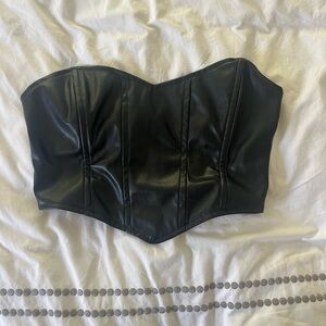 Princess Polly leather bustier top